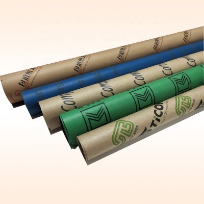 Eco-friendly kraft gift wrapping paper with customized log printing